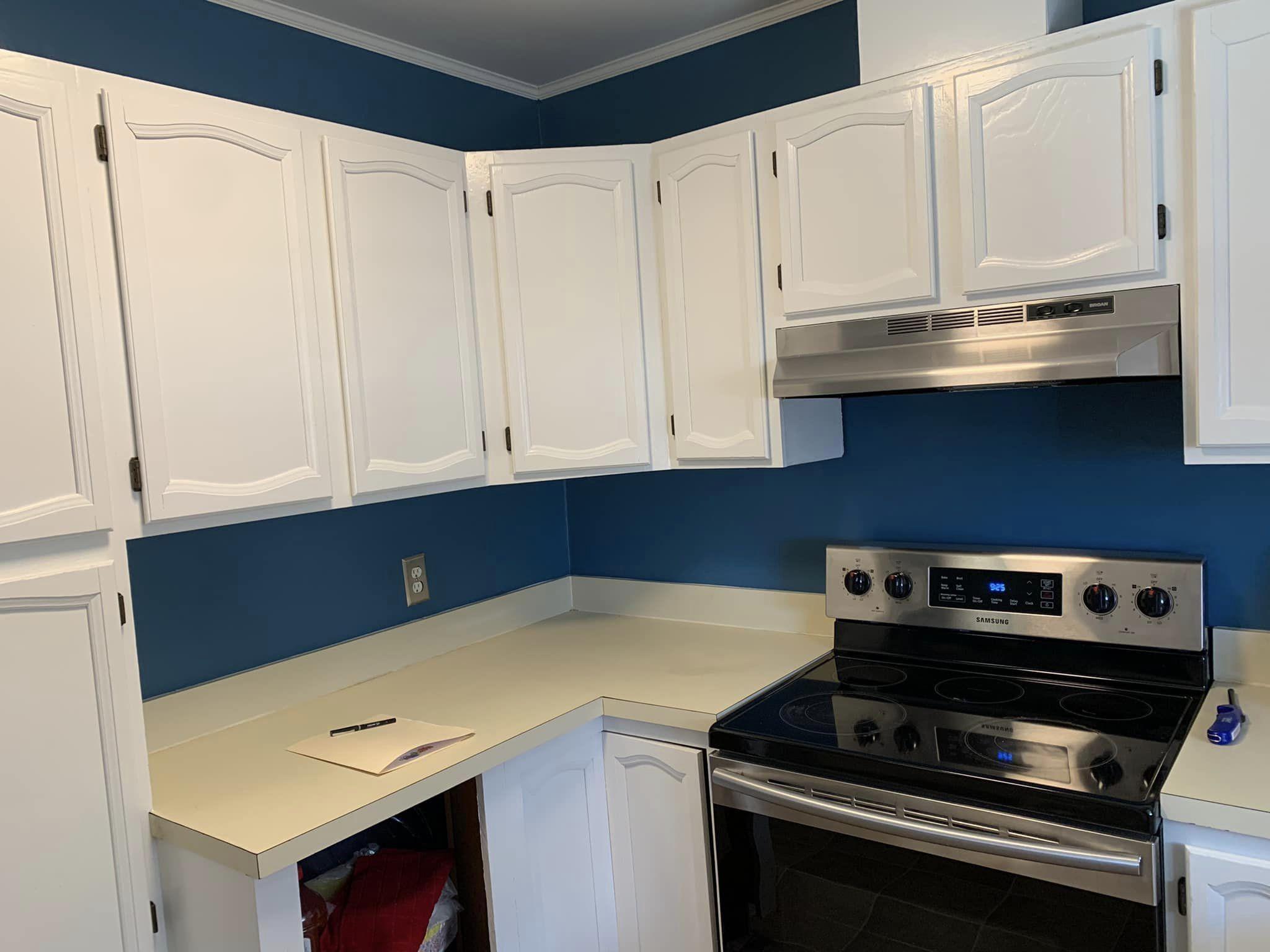 Cabinet refinishing by Flow Paint LLC in Burlington NC